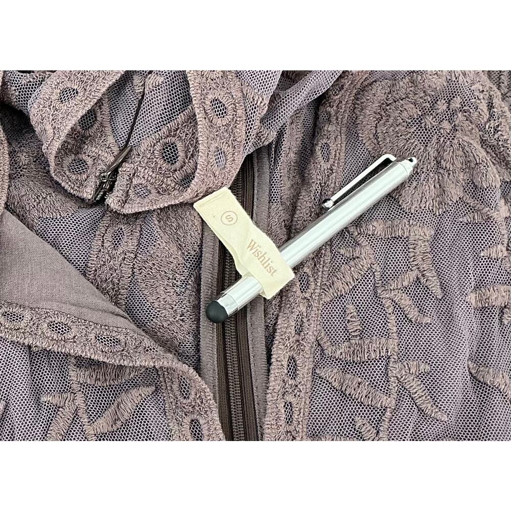 Wishlist Womens S Embroidered Mesh Maxi Dress Brown Boho Plunge Lined Festival - Picture 11 of 12